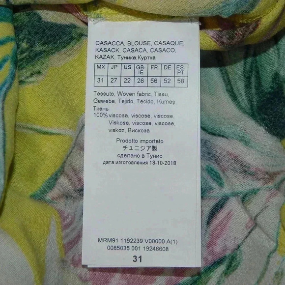 Marina Rinaldi Persona Size US 22 Tunic Dress Hibiscus Print Shift Yellow Artsy - Picture 6 of 8